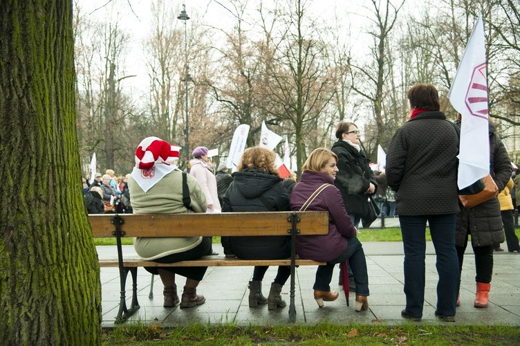 Manifestacja nauczycieli w Warszawie