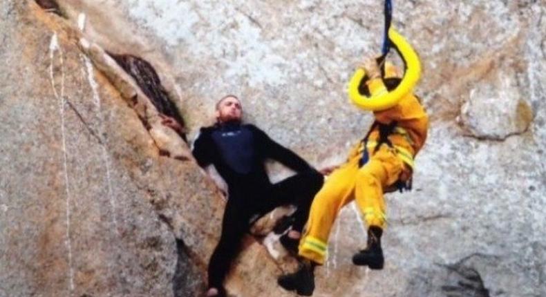 Man rescued after cliff-top proposal