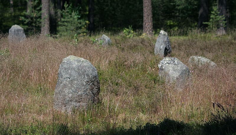 Krąg kamienny w Odrach. Cmentarzysko Gotów na Pomorzu. Foto: Przykuta (CC BY-SA 3.0)