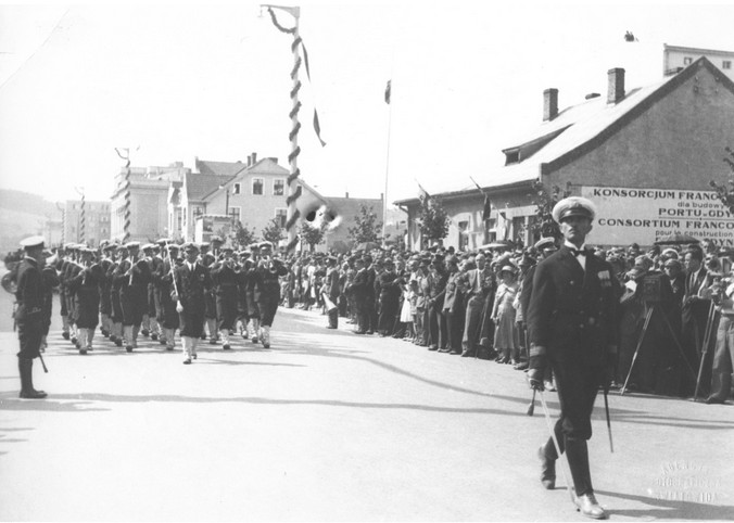 Orkiestra Marynarki Wojennej podczas defilady, 31 lipca 1932