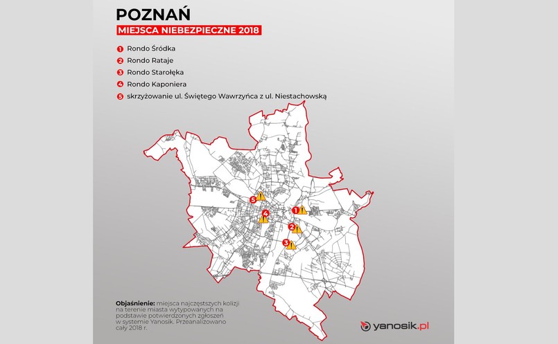 5 najbardziej niebezpiecznych miejsc w Poznaniu