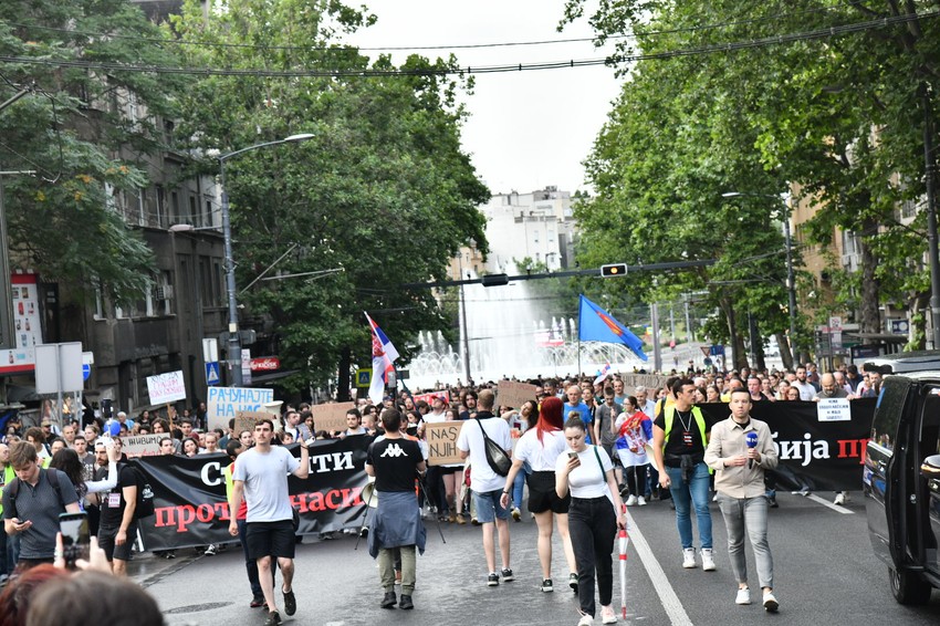 Prizori sa protestne šetnje
