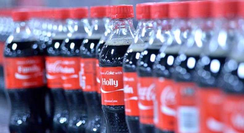 Some of Coca-Cola's Share a Coke bottles.