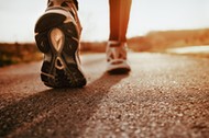 Running shoes closeup