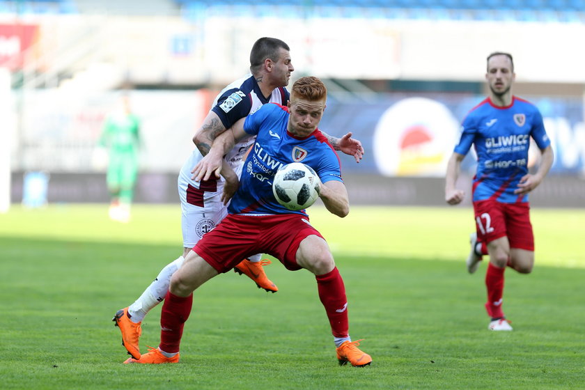 Pilka Nozna. Ekstraklasa. Piast Gliwice - Pogon Szczecin. 21.04.2018