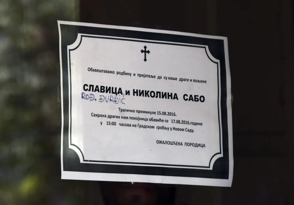 Čitulja za Slavicu i Nikolinu