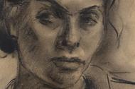 Prace Geli Seksztajn: Autoportret, 1932-1943 (?), węgiel, papier