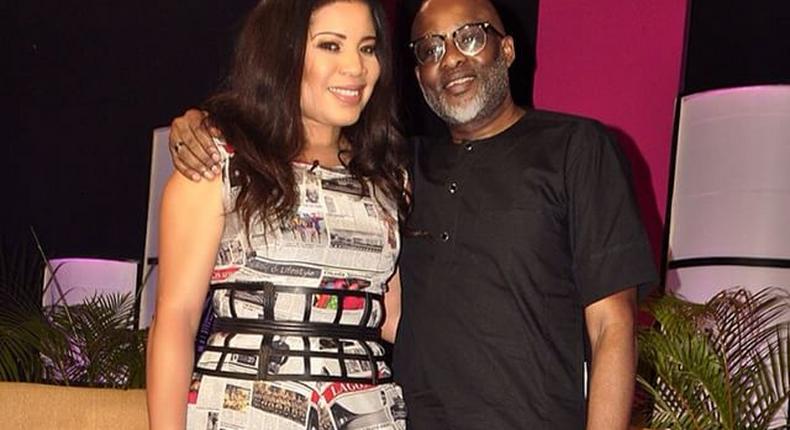 Monalisa Chinda and 1st guest, Lanre 'The Catalyst' Olusola.