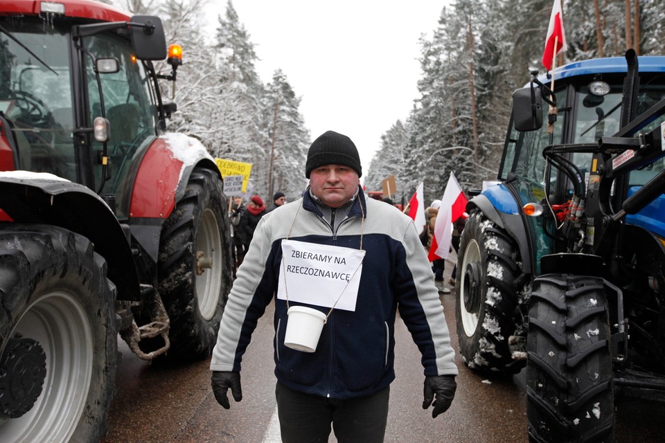 Rozpoczęła się blokada krajowej "ósemki" prowadzącej na Litwę