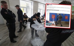 Uzbrojony wojskowy nadzoruje głosowanie w Rosji? Pokazali wideo