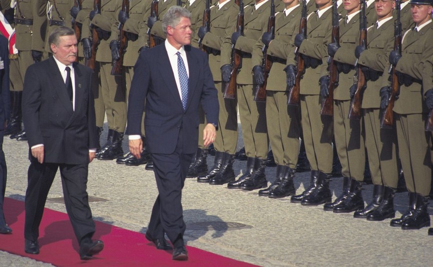 Lech Wałęsa i Bill Clinton