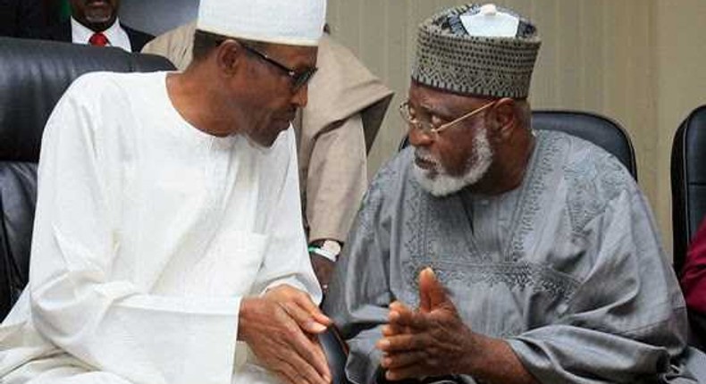 President Muhammadu Buhari and former head of state, Abdusalami Abubakar.