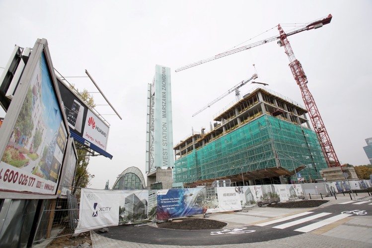 Postępy w budowie dworca Warszawa Zachodnia