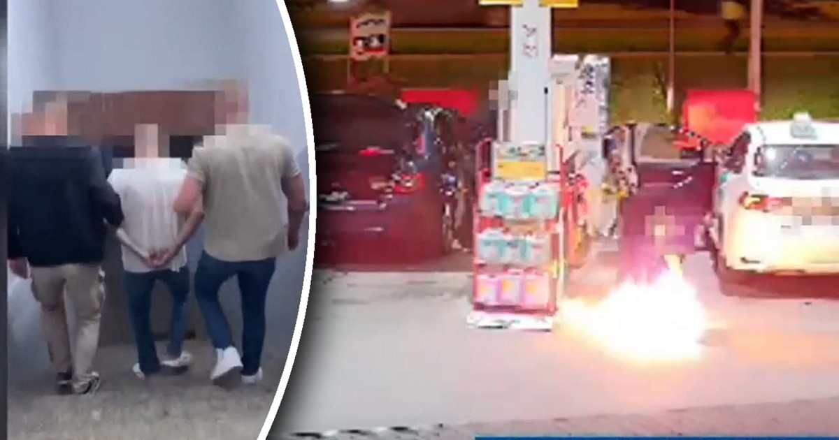 Szokujące sceny na stacji paliw. Mężczyzna w szlafroku wysiał z auta. Chwilę później zaczął się dramat