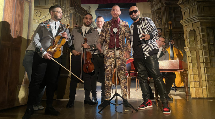 Lotfi Begi, Curtis és a Swing a la Django, Tarján Zsófival karöltve újragondolta a legendás Gyémánt című számot. A videóklip forgatáson a Blikk is jelen volt./Foto: Lotfi Begi