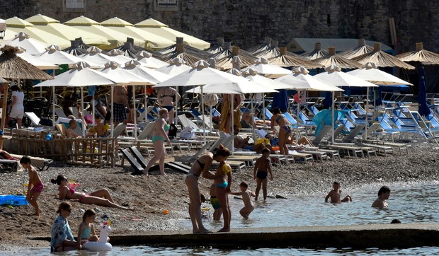 Cran Gora, plaža, crnogorsko primorje, avgust 2020.