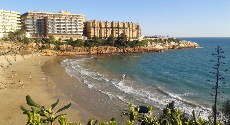 A beach in Salou, Spain.