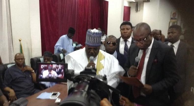 Ali Modu Sherriff sworn in as PDP Chairman on February 17, 2016