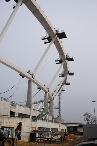 Zdjęcie z przebudowy Stadionu Śląskiego - korona stadionu