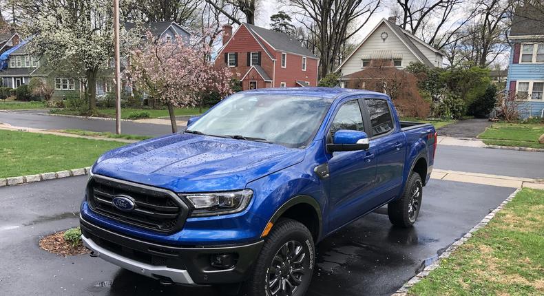 Our 2019 Supercrew Lariat 4x4 Ranger was nicely equipped and stickered at almost $45,000. The base-price pickup is a little more than $24,000.