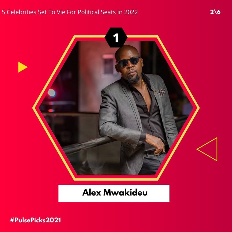 Alex Mwakideu to vie for MP seat in 2022: 7 entertainers who joined politics in 2021 (Pulse Picks)