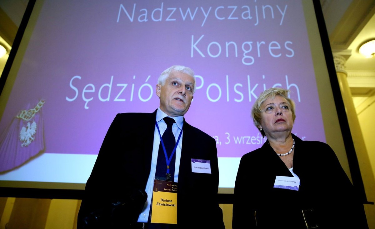 Przewodniczący KRS Dariusz Zawistowski i pierwsza prezes SN Małgorzata Gersdorf