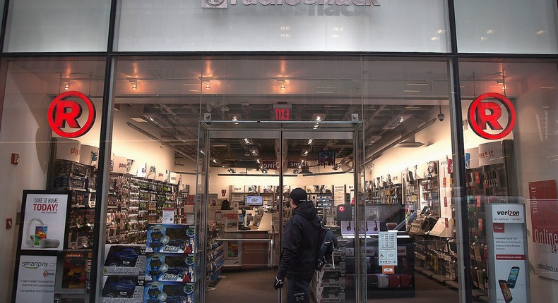 A RadioShack store in Manhattan, before the company went bankrupt