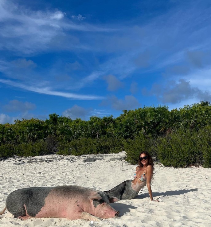 Modelka zverejnila zábery z dovolenky na Bahamách.