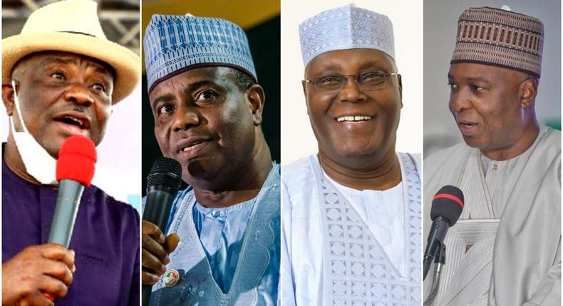 FRONTLINE PDP presidential aspirants. (Pulse)