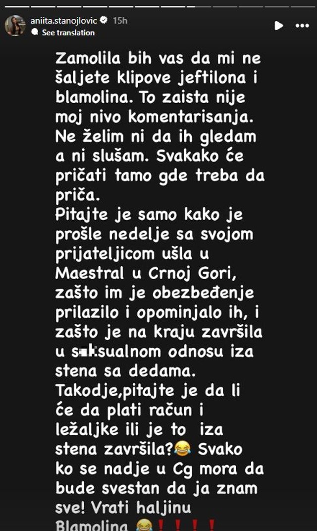 Anita Stanojlović (Foto: Instagram/anita.stanojlovic.official)
