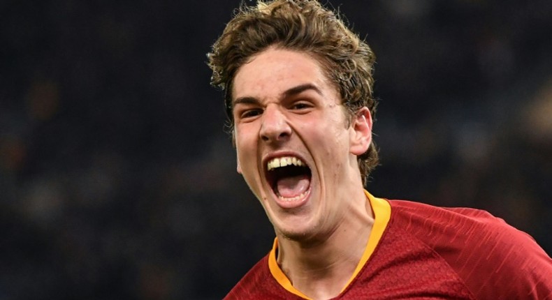 Roma midfielder Nicolo Zaniolo scored his first Champions League goals