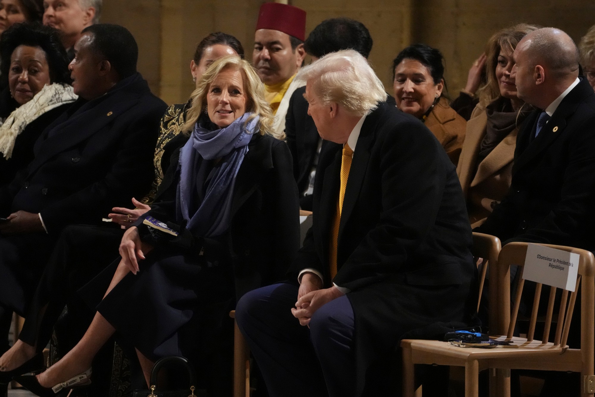 Donald Trump a Jill Biden v Paríži.