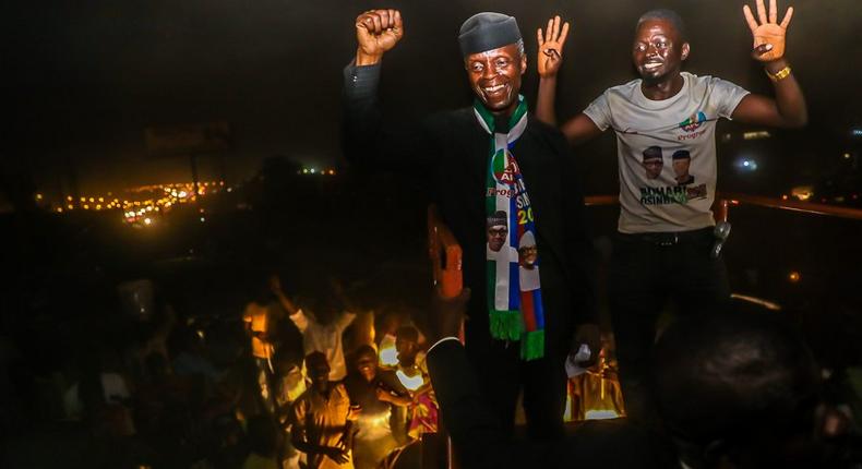 The Vice President, Prof Yemi Osinbajo on a campaign trail