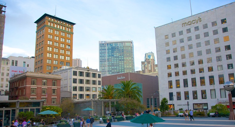 San Francisco's downtown, including Union Square, has continued to lose retailers from Amazon Go to Nordstrom this year.Barry Winiker/Getty Images