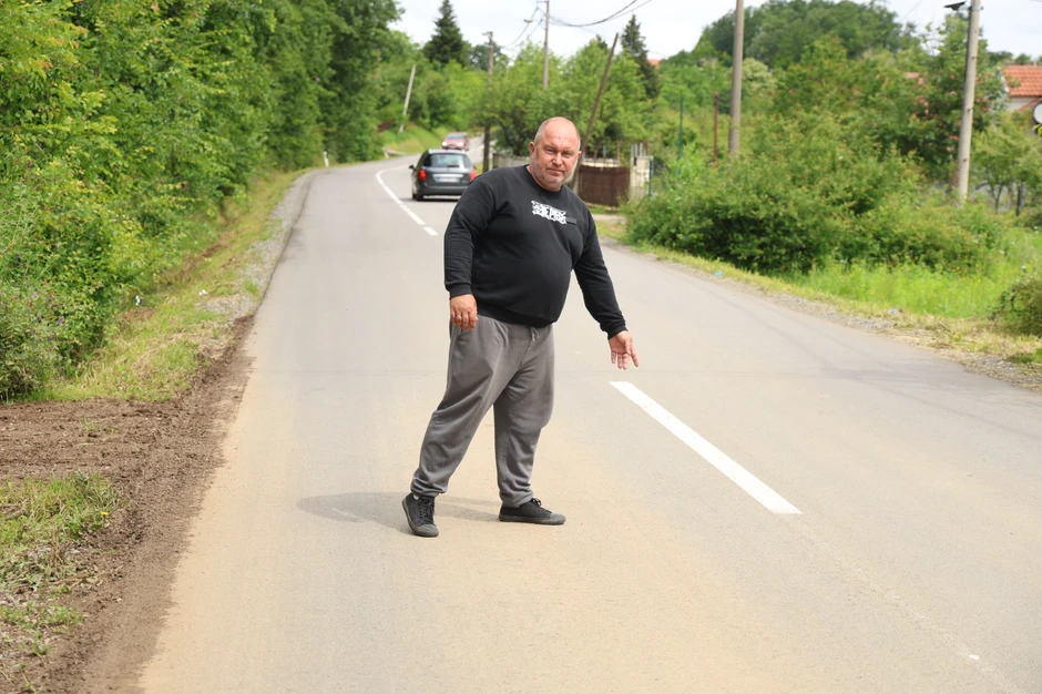 Dejan Simić na mestu nesreće