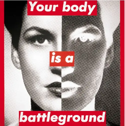 Bez tytułu (your body is a battleground), 1989, Barbara Kruger