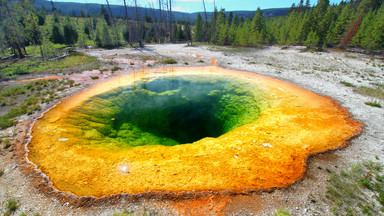 Morning Glory Pool - słynne gorące źródła w Parku Yellowstone w USA