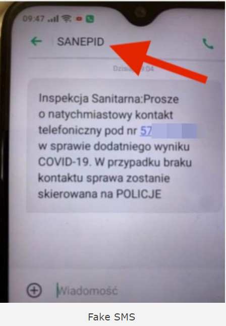 Taki SMS odsyłają oszuści, fot. www.sekurak.pl