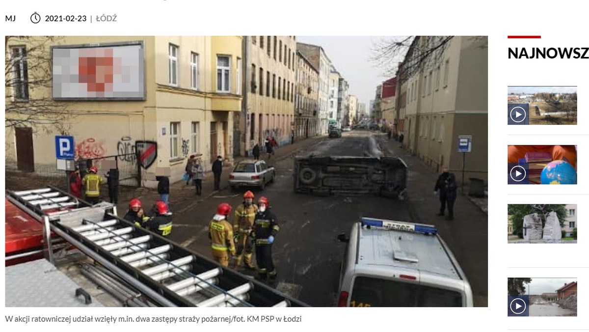 Zainteresowanie internautów wzbudził jeden z materiałów, który pojawił się na stronie TVP. W tekście o wypadku, który zdarzył się w Łodzi, pracownicy stacji zdecydowali się wymazać grafikę z billboardu. Kształt i kolory ukryte pod pikselami sugerują, że to znany z obecności w całym kraju plakat organizacji pro-life.