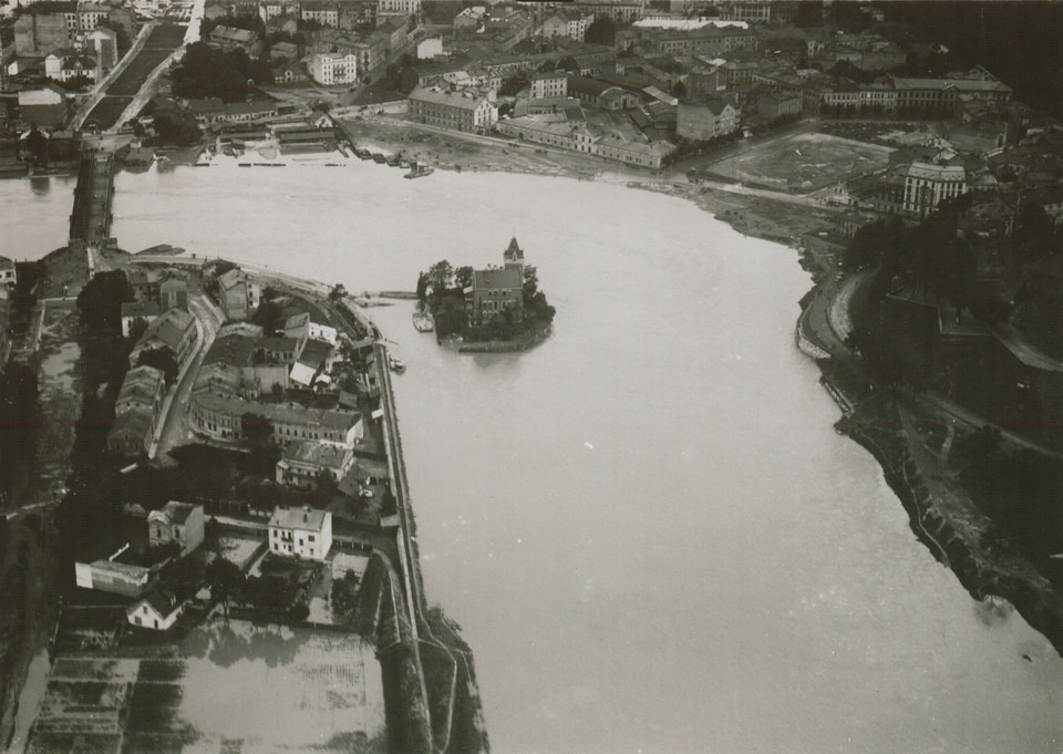 Widok na willę Rożnowskich zburzoną w 1938 r.
