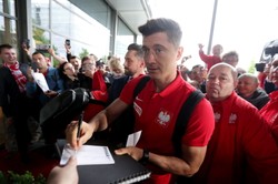 El. MŚ 2018: Polscy kibice powitali kadrę Nawałki w Kopenhadze