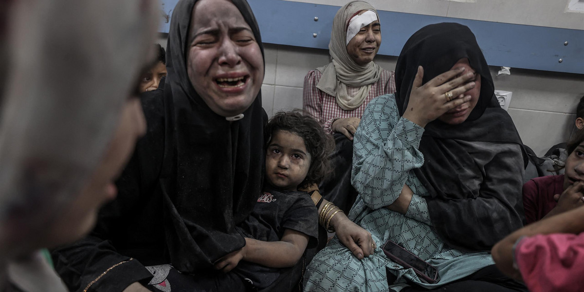 Masakra w szpitalu w Gazie. Setki ofiar, w tym dzieci. Hamas oskarża Izrael o ludobójstwo.