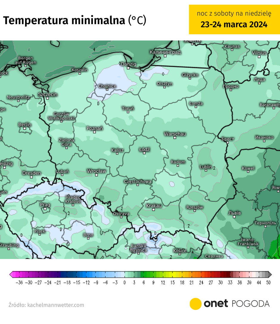 Nad ranem miejscami pojawią się słabe przymrozki