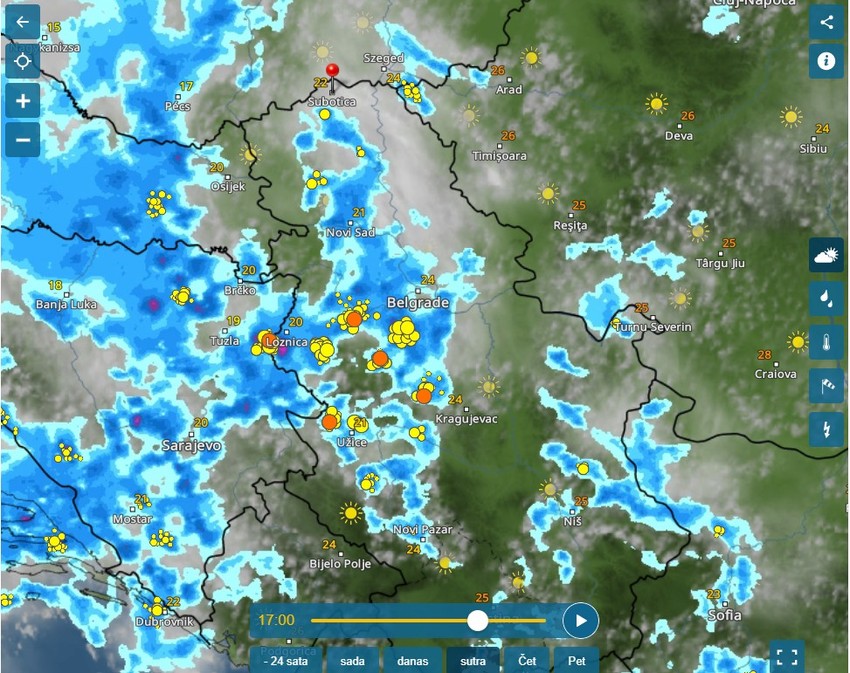 Radar za sredu za 17 časova