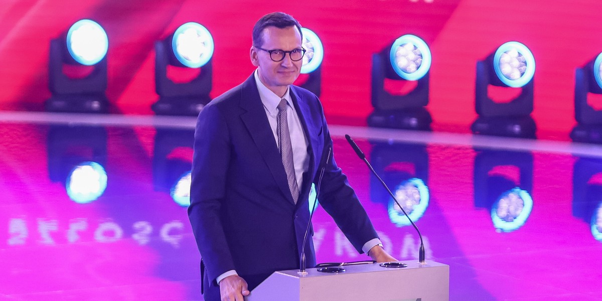 Mateusz Morawiecki podczas konwencji PiS.