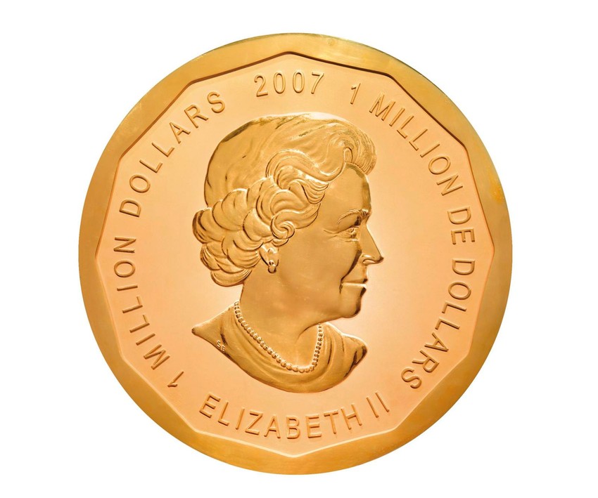 Na kovanici nazvanoj "Veliki javorov list", izrađenoj od najčistijeg zlata, nalazi se lik britanske kraljice