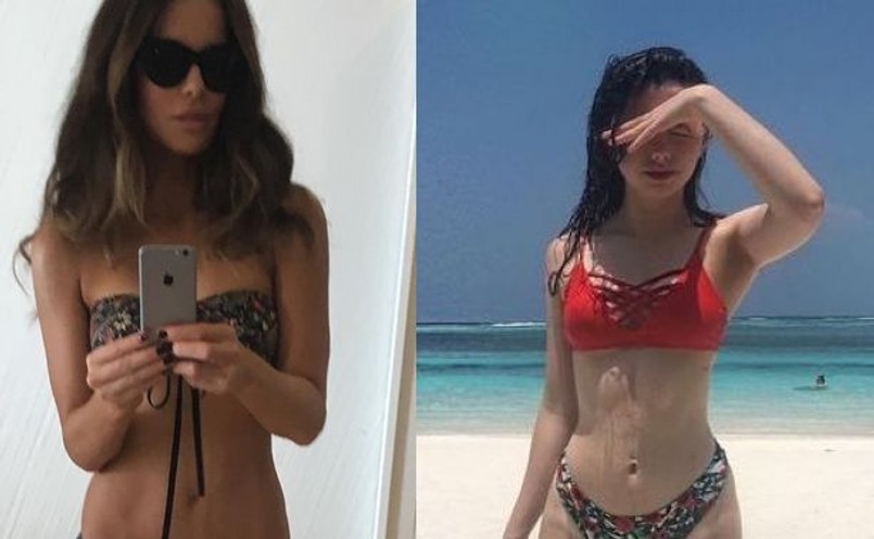 44-letnia Kate Beckinsale na plaży z 18-letnią córką. Wyglądają jak siostry. FOTO