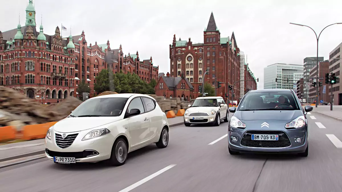 Lancia Ypsilon kontra Mini One Clubman i Citroen C3: czyli, wielkie wejście  w małym formacie