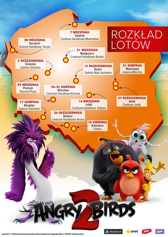 Angry Birds 2 - rozkład lotów