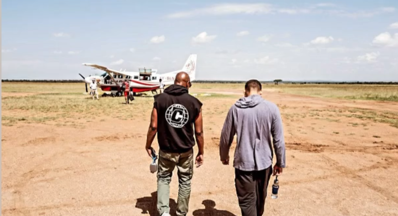 Dave Chappelle during his vacation at the Maasai Mara Game Reserve